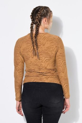 Moda za polnejše Majica dugih rukava mrežasta zebra uzorka plus velikost, xxl, Ulla Popken in Johann Popken (JP1880)