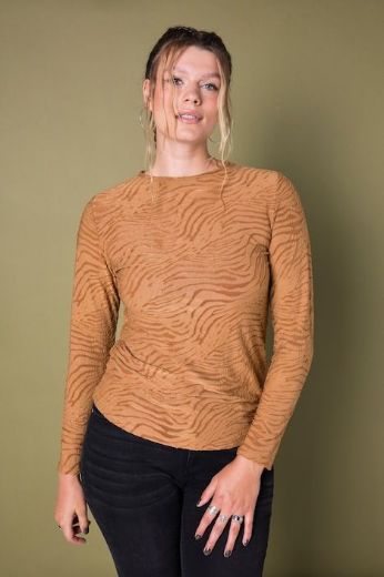 Moda za polnejše Majica dugih rukava mrežasta zebra uzorka plus velikost, xxl, Ulla Popken in Johann Popken (JP1880)