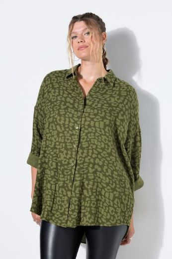 Moda za polnejše Košulja dugih rukava od muslina leopard uzorka plus velikost, xxl, Ulla Popken in Johann Popken (JP1880)