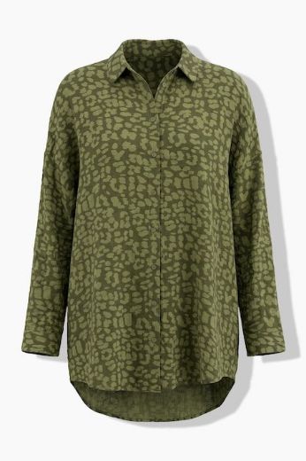 Moda za polnejše Košulja dugih rukava od muslina leopard uzorka plus velikost, xxl, Ulla Popken in Johann Popken (JP1880)