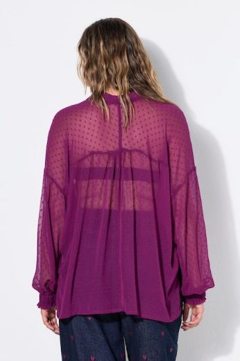 Moda za polnejše Bluza dugih rukava od prozirnog šifona plus velikost, xxl, Ulla Popken in Johann Popken (JP1880)