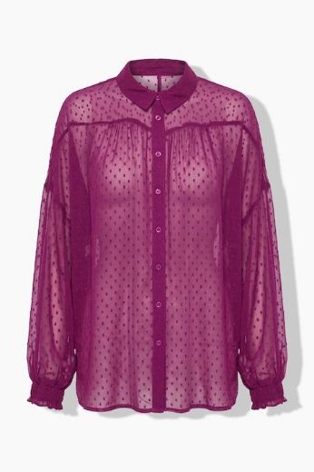 Moda za polnejše Bluza dugih rukava od prozirnog šifona plus velikost, xxl, Ulla Popken in Johann Popken (JP1880)