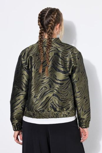 Moda za polnejše Jakna lagana s patentnim zatvaračem zebra uzorka plus velikost, xxl, Ulla Popken in Johann Popken (JP1880)
