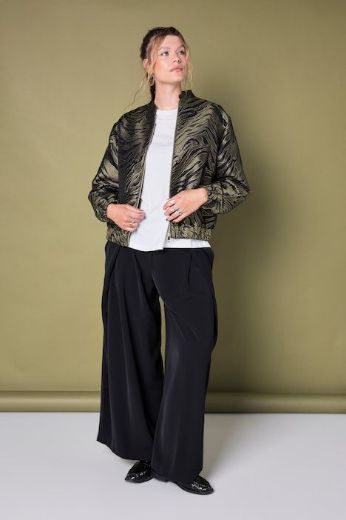 Moda za polnejše Jakna lagana s patentnim zatvaračem zebra uzorka plus velikost, xxl, Ulla Popken in Johann Popken (JP1880)