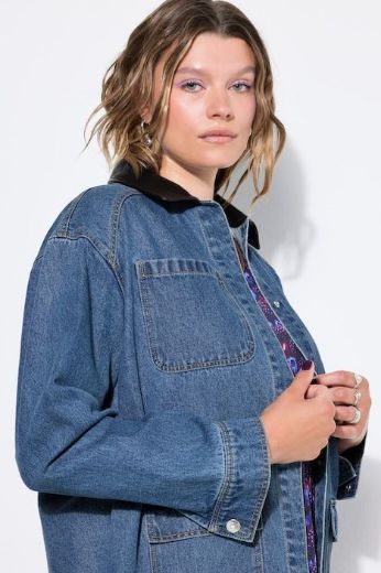 Moda za polnejše Jakna od trapera šireg kroja plus velikost, xxl, Ulla Popken in Johann Popken (JP1880)