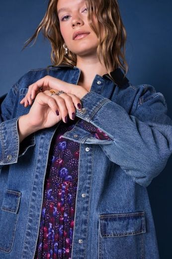 Moda za polnejše Jakna od trapera šireg kroja plus velikost, xxl, Ulla Popken in Johann Popken (JP1880)