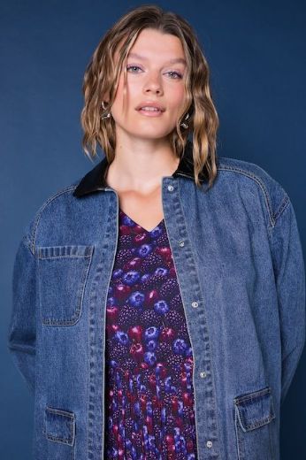 Moda za polnejše Jakna od trapera šireg kroja plus velikost, xxl, Ulla Popken in Johann Popken (JP1880)