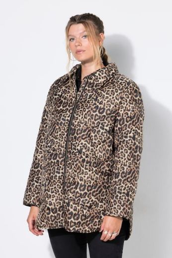 Moda za polnejše Jakna prošivena dužeg kroja leopard uzorka plus velikost, xxl, Ulla Popken in Johann Popken (JP1880)
