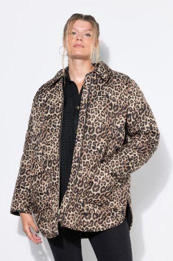 Moda za polnejše Jakna prošivena dužeg kroja leopard uzorka plus velikost, xxl, Ulla Popken in Johann Popken (JP1880)