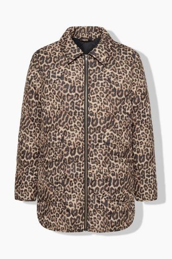 Moda za polnejše Jakna prošivena dužeg kroja leopard uzorka plus velikost, xxl, Ulla Popken in Johann Popken (JP1880)