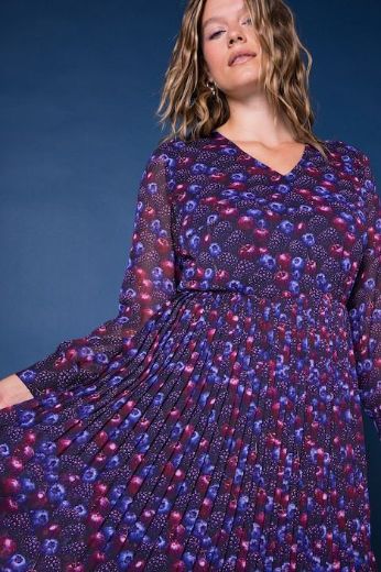Moda za polnejše Haljina dugih rukava plisirana plus velikost, xxl, Ulla Popken in Johann Popken (JP1880)