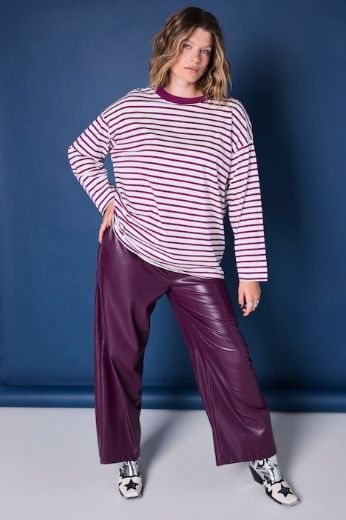 Moda za polnejše Majica dugih rukava šireg kroja na pruge plus velikost, xxl, Ulla Popken in Johann Popken (JP1880)
