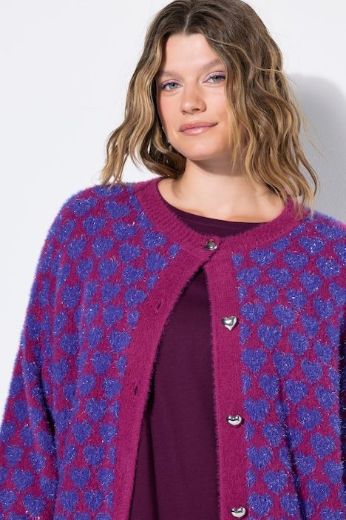 Moda za polnejše Kardigan na kopčanje s uzorkom srca plus velikost, xxl, Ulla Popken in Johann Popken (JP1880)